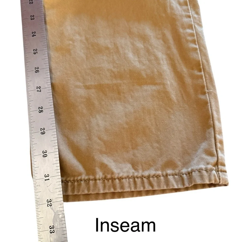 Levi’s 514 Straight Fit Jeans Men Tag 34x34 Tan Khaki Cotton Twill Casual Pants